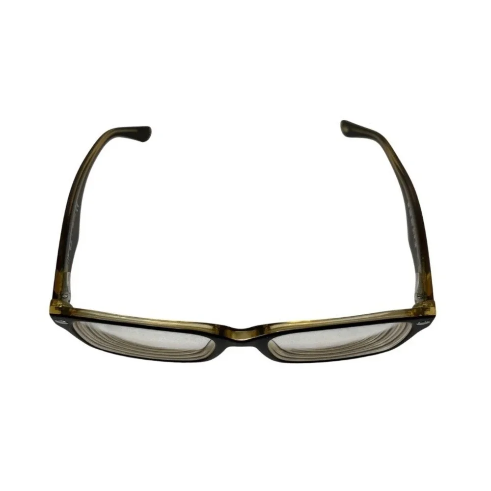 Ray-Ban RB 5206 5373 Eyeglasses Dark Brown Beige Rectangular Frames with Case